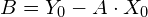 A = \frac {Y_1-Y_0}{X_1-X_0}